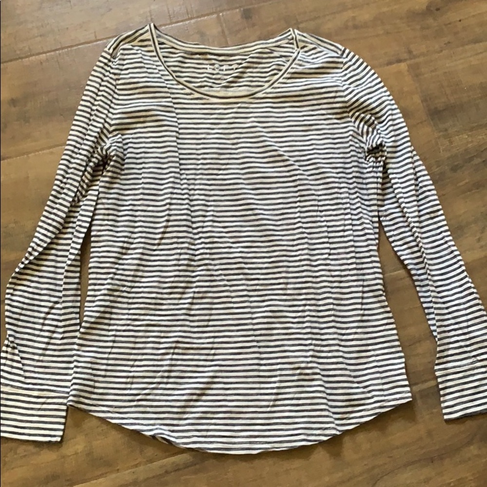 Striped long sleeve top